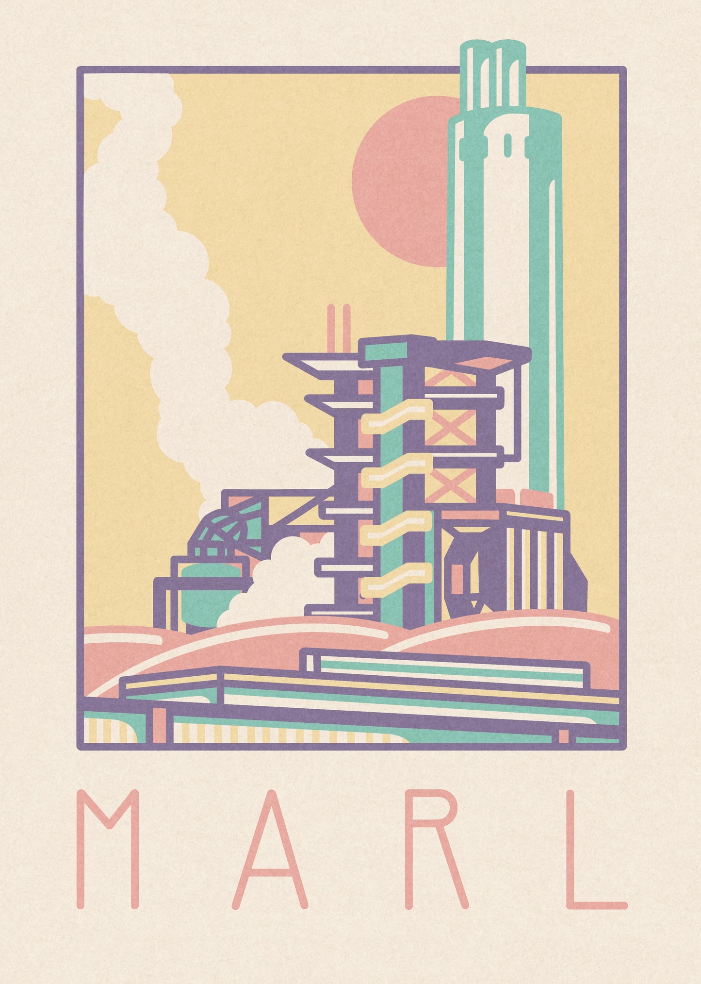 City Print Marl - Pastell