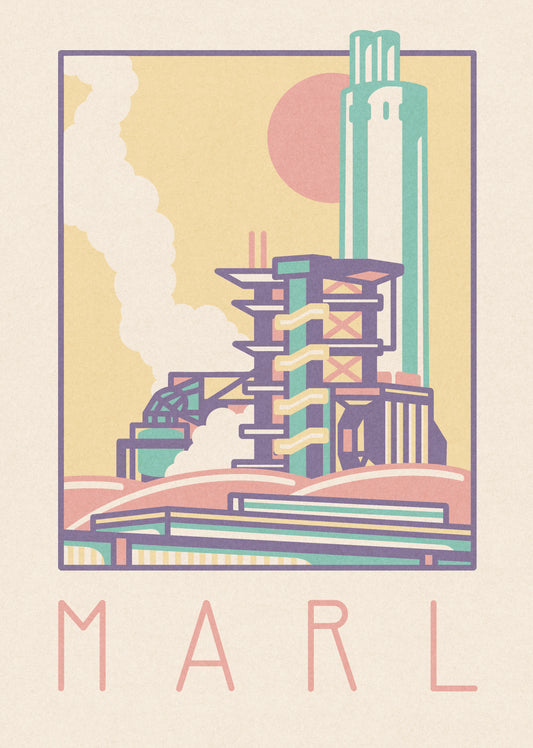 City Print Marl - Pastell